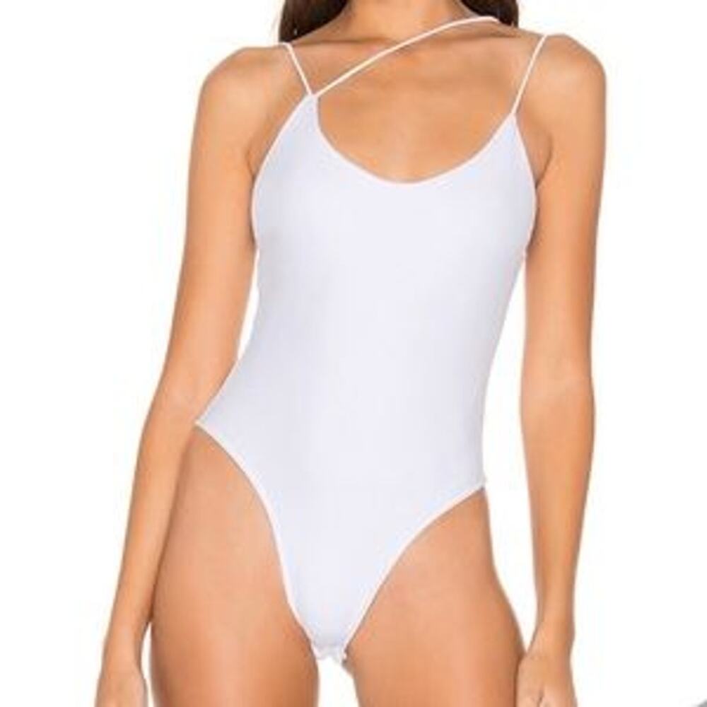Superdown Revolve Janelle Bodysuit White Sz LRG NWT - Picture 2 of 4